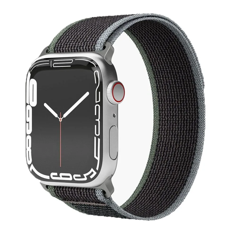 Apple Watch (38/40/SE/41mm) Vonmählen Trekking Loop Nylon Rem - Sort / Blå