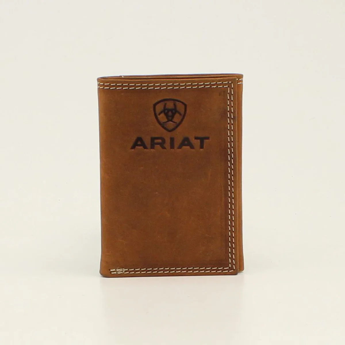 Ariat Men's Embossed Logo Trifold Wallet