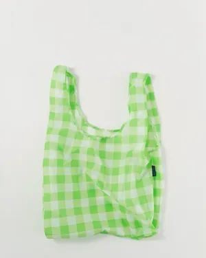 Baggu Standard Reusable Bag - Big Check Lime