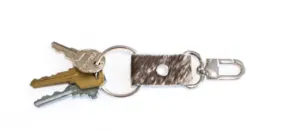 Beaudin - Key Chain | Leather & Hair on Hide Brindle