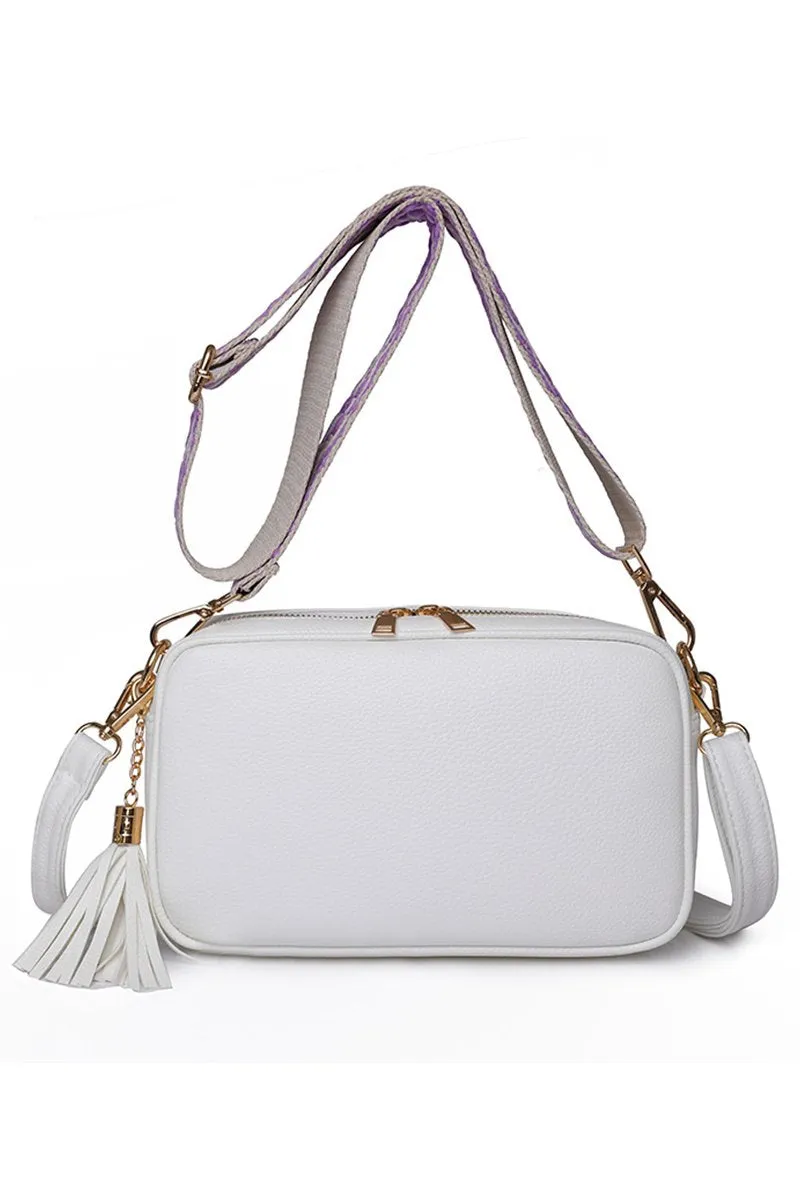 BOHEMIAN GUITAR STRAP TASSEL DETAILED SHOULDER BAG