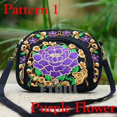 Boho Ethnic Embroidery Bag Hmong Handmade Embroidered Canvas Shoulder Messenger Bags Small Brand Crossbody Bags Sac a Dos Femme