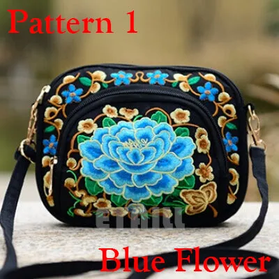 Boho Ethnic Embroidery Bag Hmong Handmade Embroidered Canvas Shoulder Messenger Bags Small Brand Crossbody Bags Sac a Dos Femme