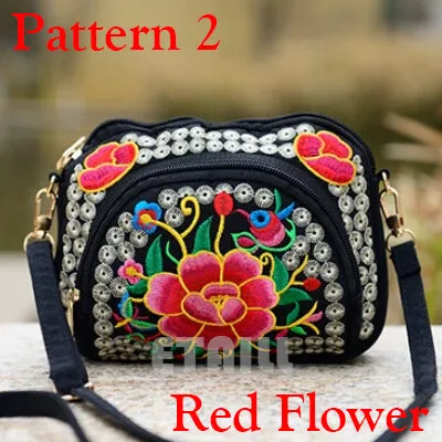 Boho Ethnic Embroidery Bag Hmong Handmade Embroidered Canvas Shoulder Messenger Bags Small Brand Crossbody Bags Sac a Dos Femme