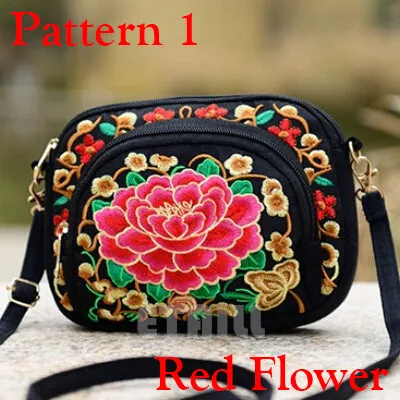 Boho Ethnic Embroidery Bag Hmong Handmade Embroidered Canvas Shoulder Messenger Bags Small Brand Crossbody Bags Sac a Dos Femme