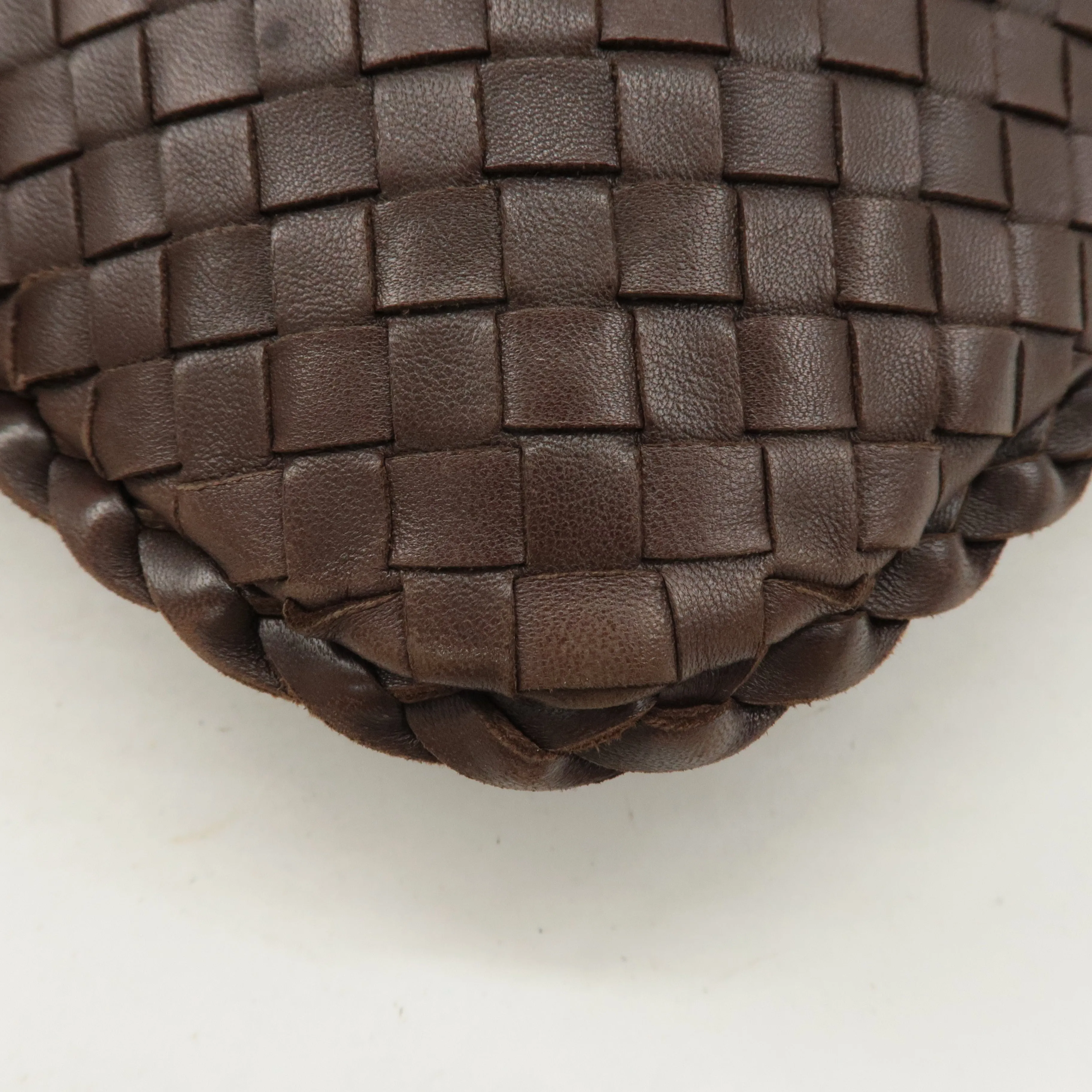 BOTTEGA VENETA Hobo Intrecciato Leather Shoulder Bag Brown 115653