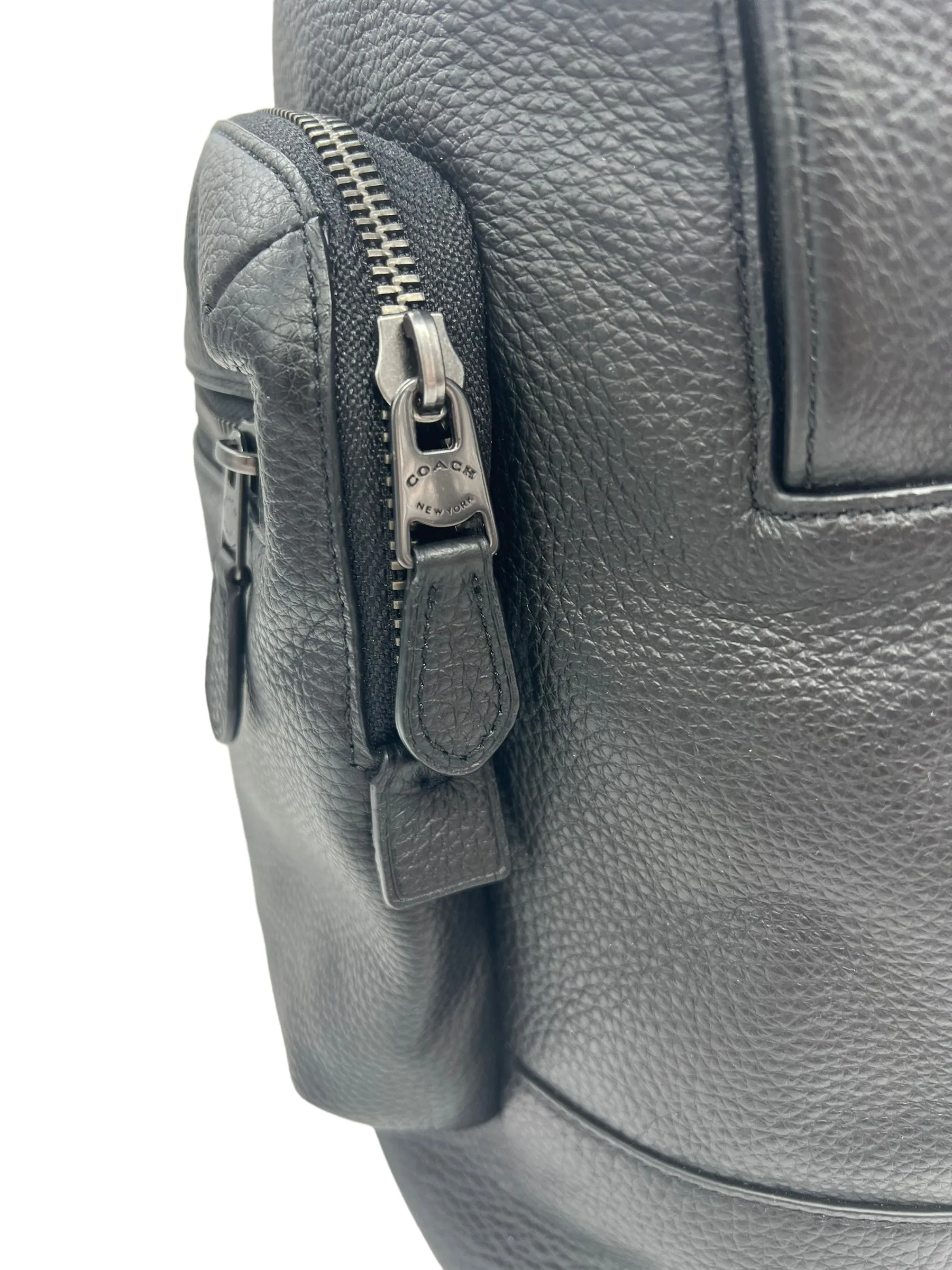 Coach Black Leather West Backpack