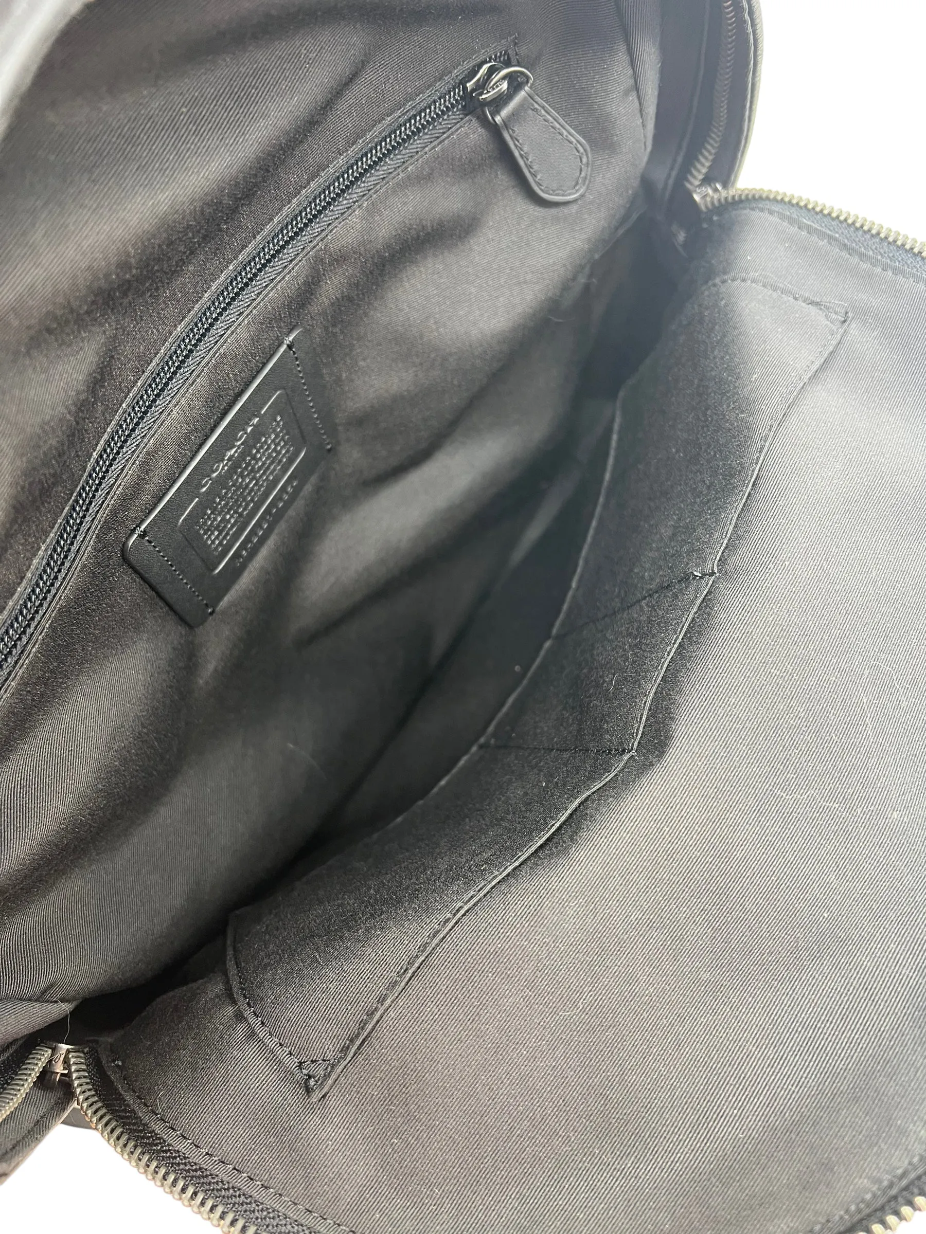 Coach Black Leather West Backpack