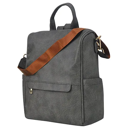 Dark Gray Faux Leather NGIL Traveler Backpack