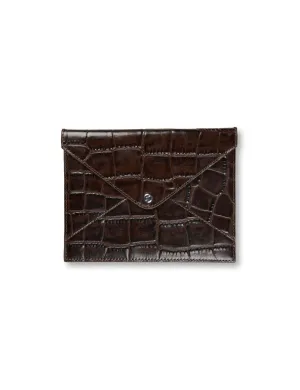 Envelope Bag — Brown Croco