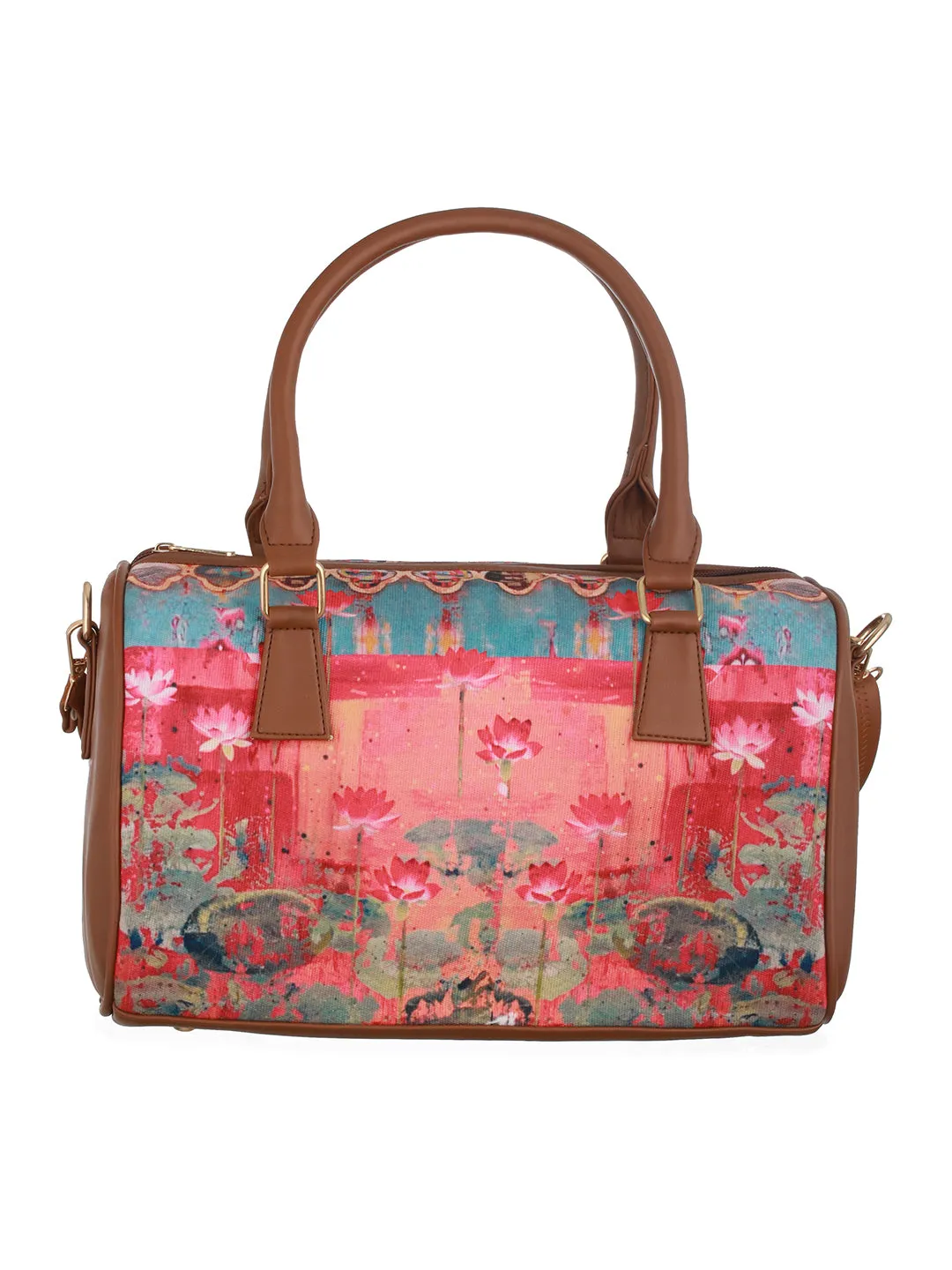 Ethnic Motifs Printed Structured Handheld Bag