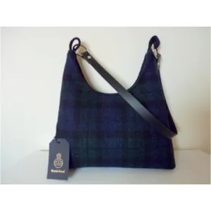 Harris Tweed Bag -Sedbergh Shoulder Bag - Black Watch