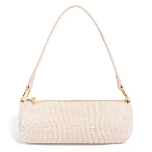 Icon Beaded Bag in Vanilla