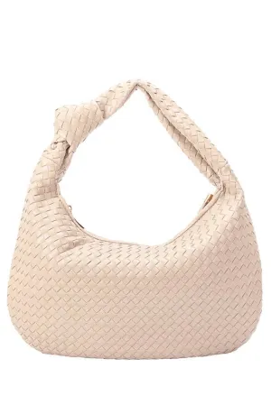 Melie Bianco - Brigitte Vegan Large Top Handle Bag in Ivory