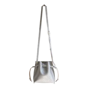 Mini Bucket Bag in Silver