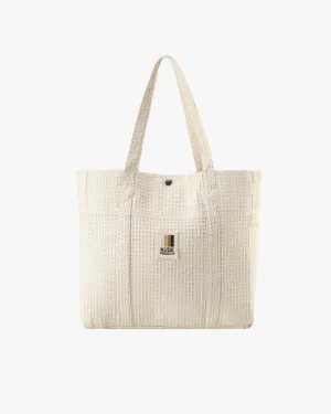 PATCH TOTE BAG OFF-WHITE