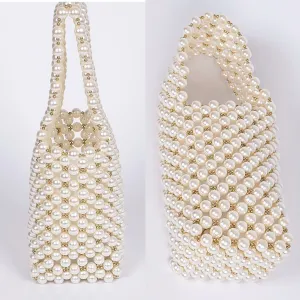 Pearl Linked Bucket Bag