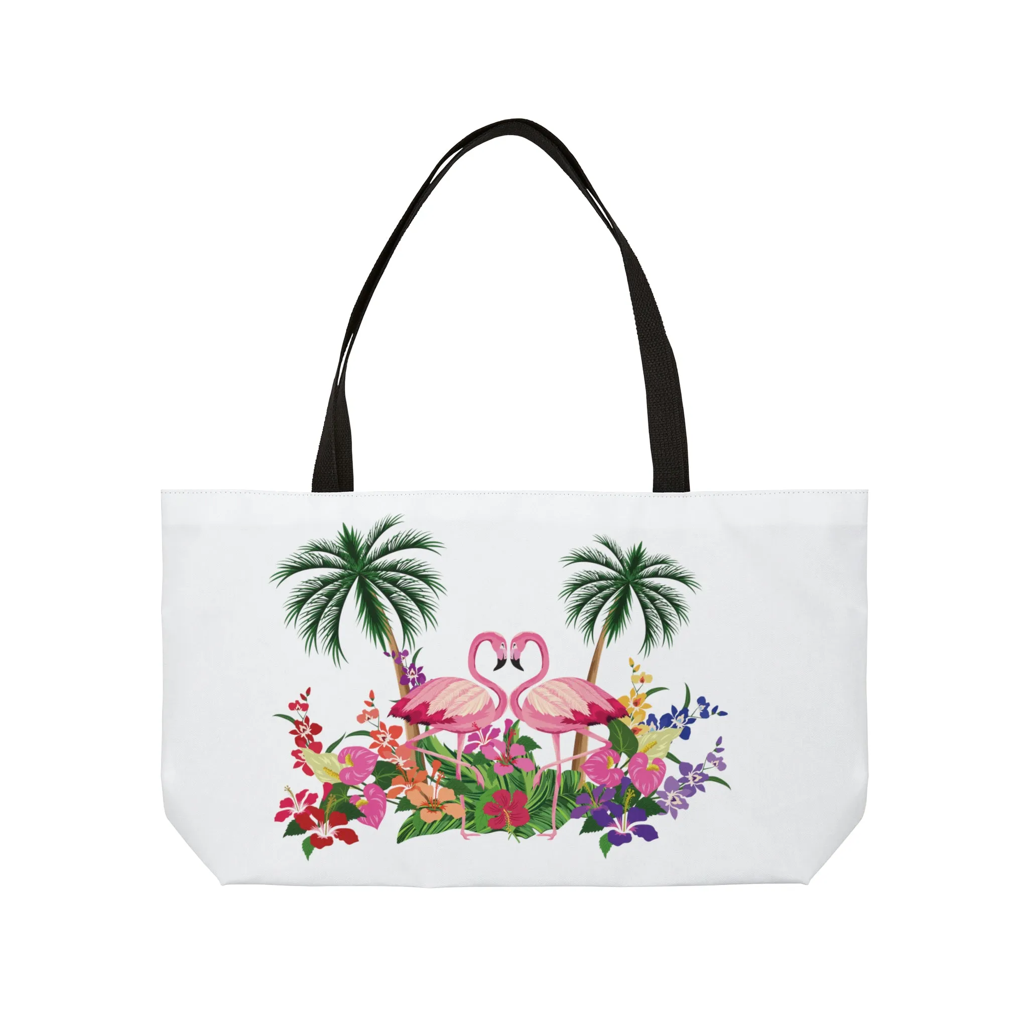 Pink Flamingo Weekender Tote Bag