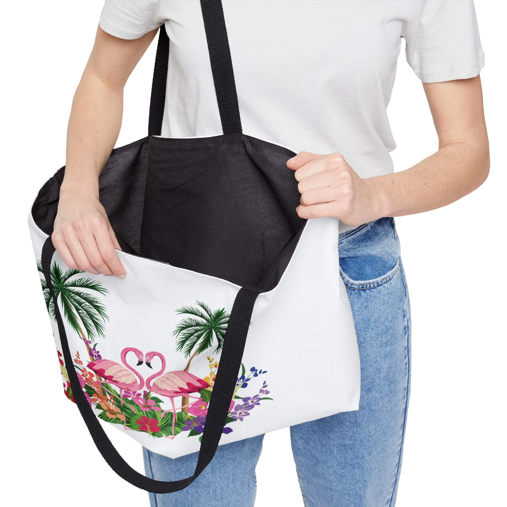 Pink Flamingo Weekender Tote Bag